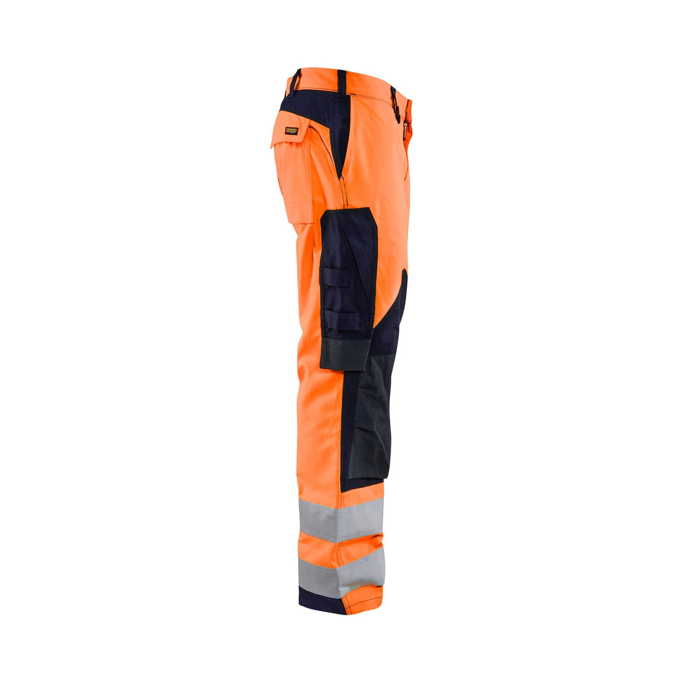 Blaklader 15881513 Hi-Vis Trousers Multinorm Orange/Navy Blue Right #colour_orange-navy-blue
