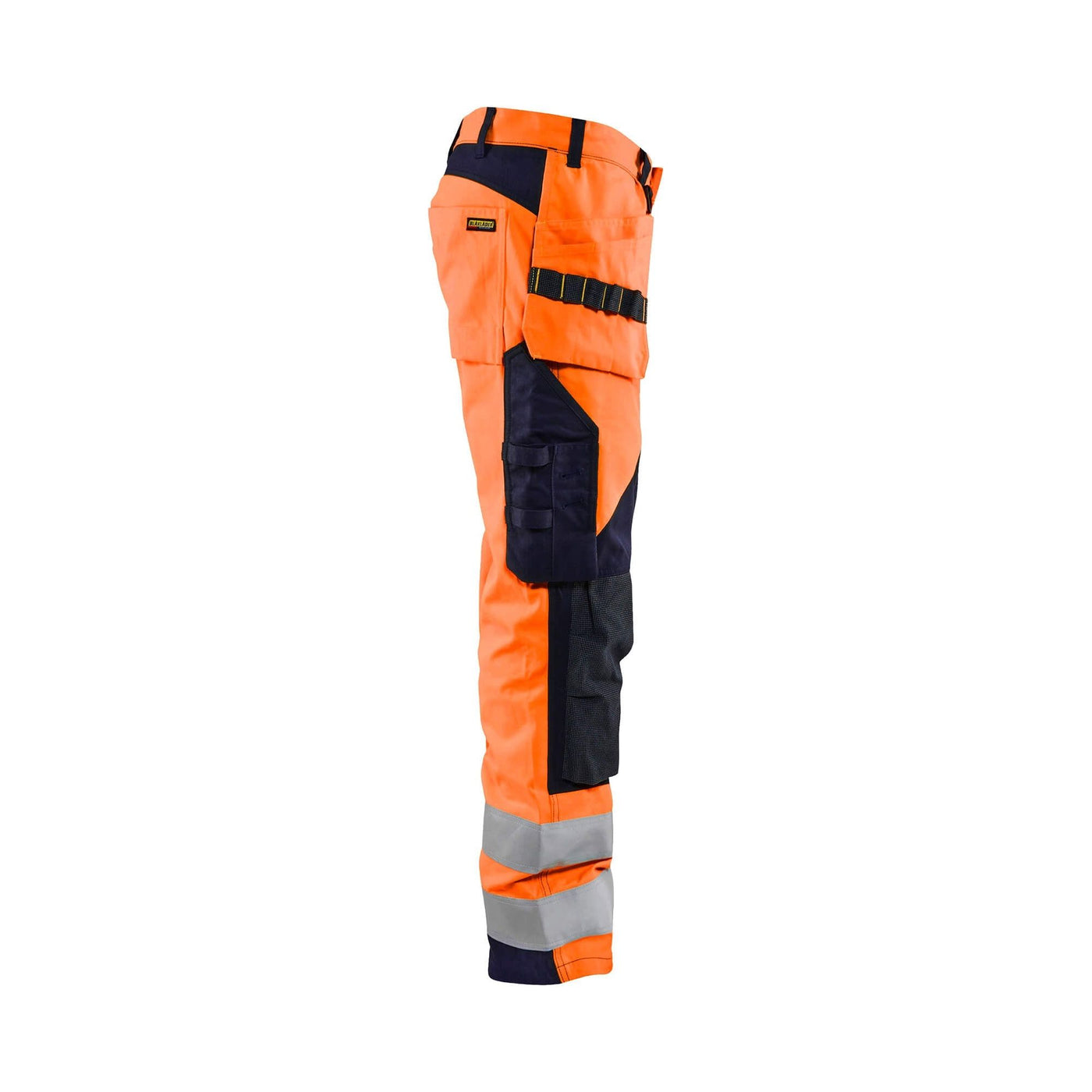 Blaklader 15891513 Hi-Vis Trousers Multinorm Orange/Navy Blue Right #colour_orange-navy-blue