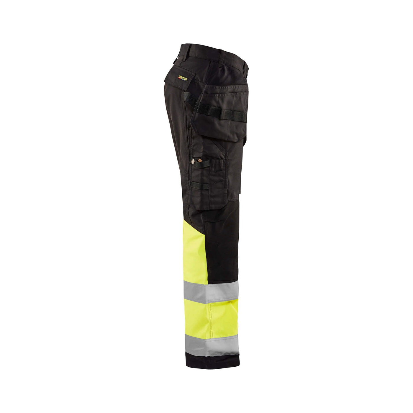 Blaklader 15581811 Hi-Vis Trousers Stretch Black/Hi-Vis Yellow Right #colour_black-hi-vis-yellow