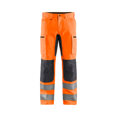 Blaklader 15851811 Hi-Vis Trousers Stretch Hi-Vis Orange/Mid Grey Main #colour_hi-vis-orange-mid-grey