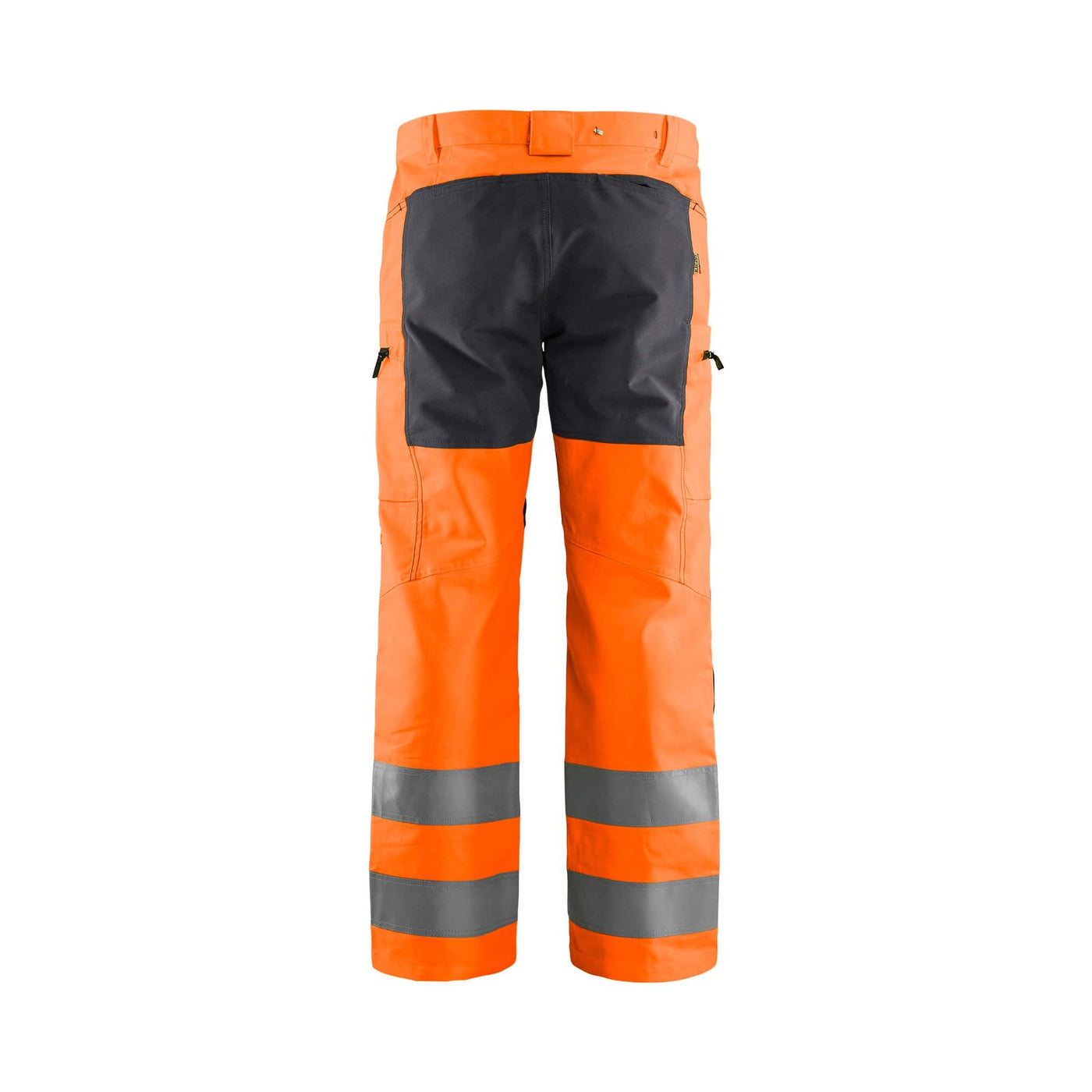Blaklader 15851811 Hi-Vis Trousers Stretch Hi-Vis Orange/Mid Grey Rear #colour_hi-vis-orange-mid-grey
