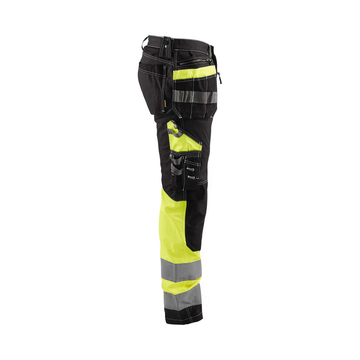 Blaklader 17941370 Hi-Vis Trousers Stretch Black/Hi-Vis Yellow Right #colour_black-yellow