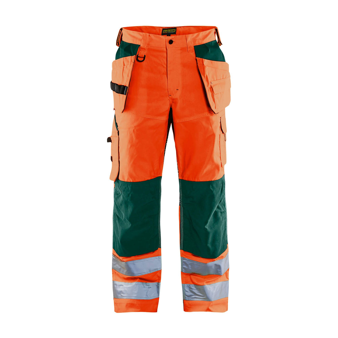 Blaklader 15651811 Hi-Vis Trousers Ventilated Orange/Green Main #colour_orange-green