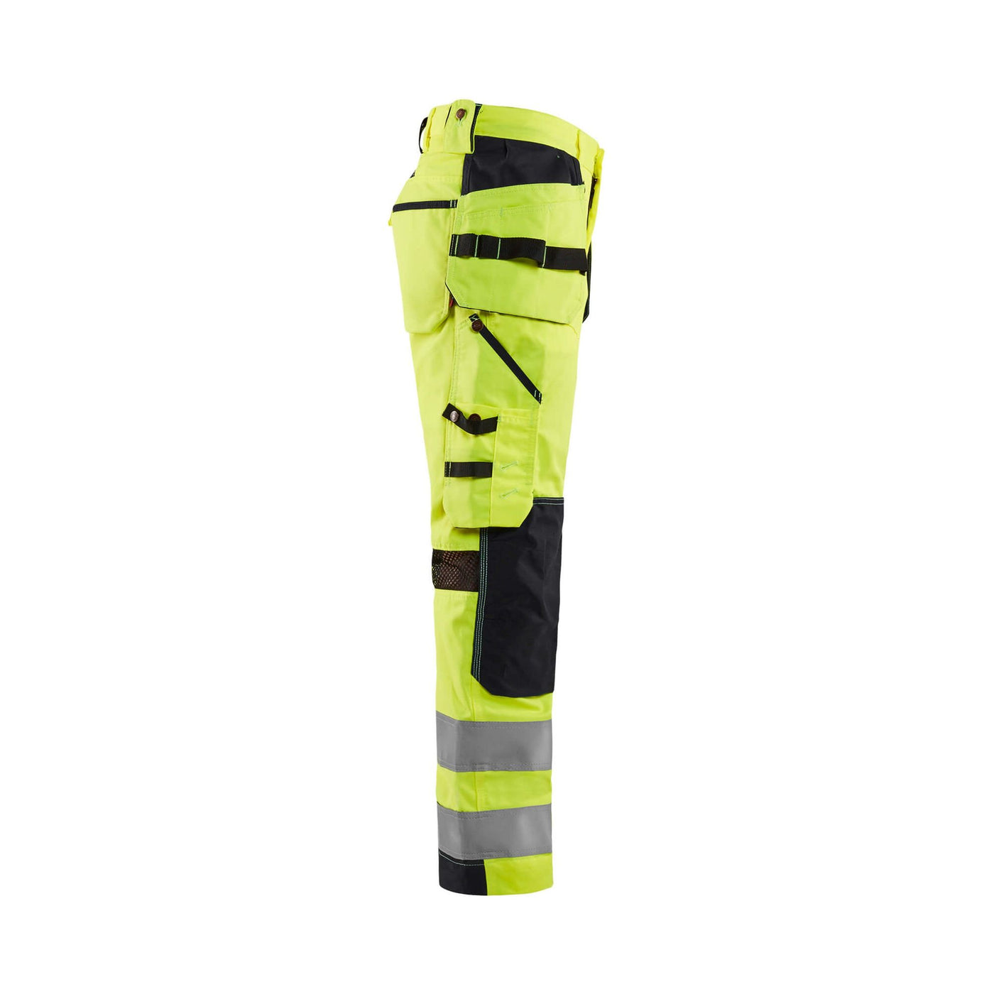 Blaklader 15651811 Hi-Vis Trousers Ventilated Yellow/Black Right #colour_yellow-black