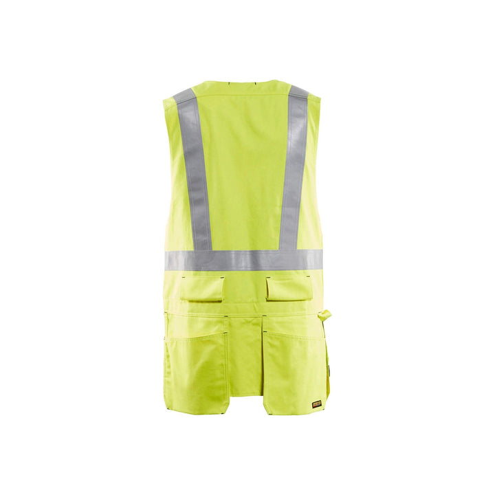 Blaklader 30891512 Hi-Vis Waistcoat Multinorm Hi-Vis Yellow Rear #colour_yellow