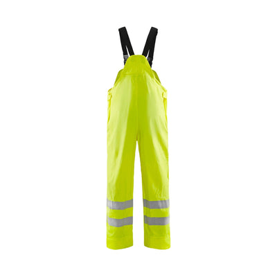 Blaklader 13862005 Hi-Vis Waterproof Bib Trousers Hi-Vis Yellow Rear #colour_yellow