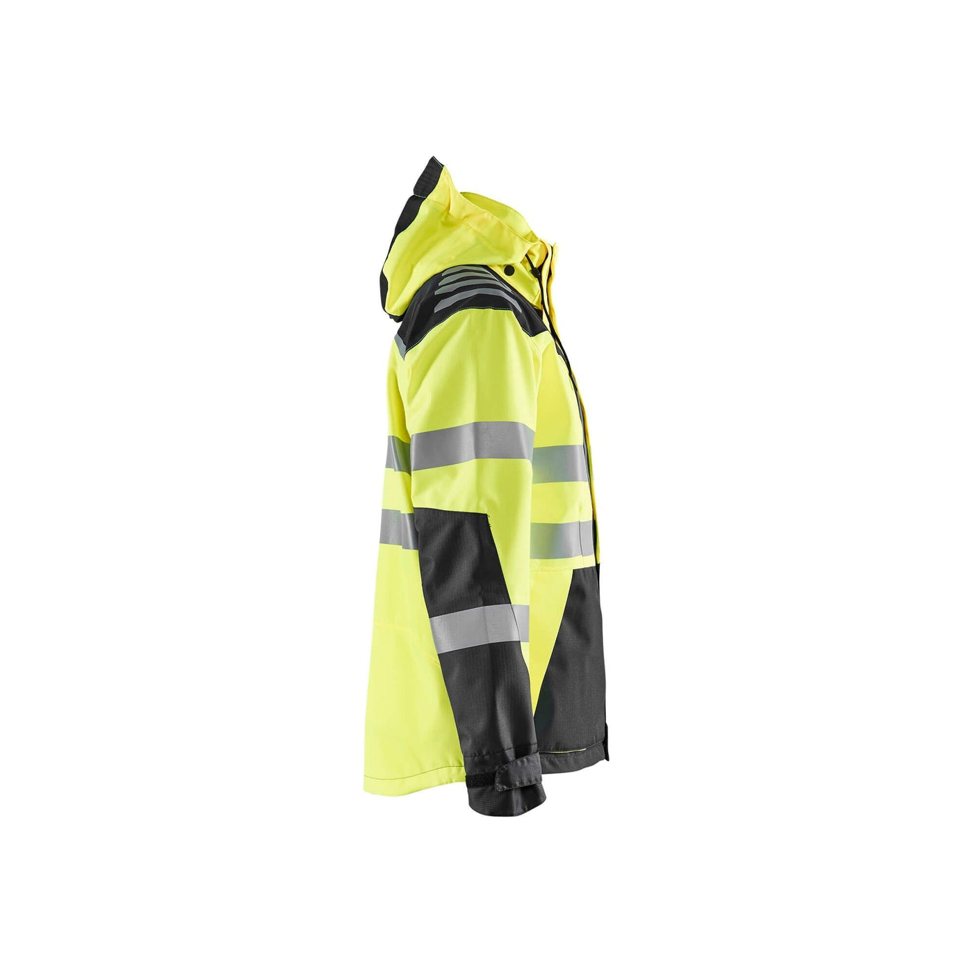 Blaklader 44961918 Hi-Vis Waterproof Jacket Yellow/Black Right #colour_yellow-black