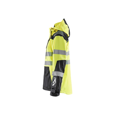 Blaklader 44961918 Hi-Vis Waterproof Jacket Yellow/Black Left #colour_yellow-black