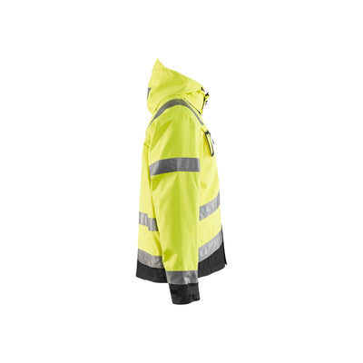 Blaklader 48371977 Hi-Vis Waterproof Jacket Yellow/Black Right #colour_yellow-black