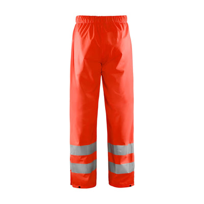 Blaklader 13842000 Hi-Vis Waterproof Rain Trousers Hi-Vis Red Rear #colour_hi-vis-red