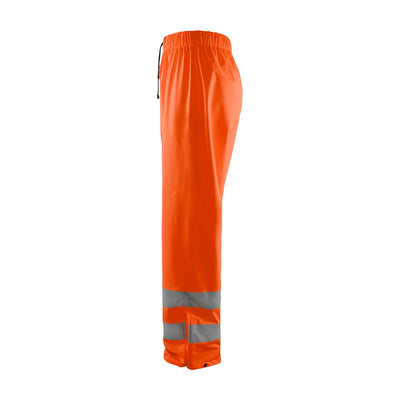 Blaklader 13842000 Hi-Vis Waterproof Rain Trousers Orange Left #colour_orange
