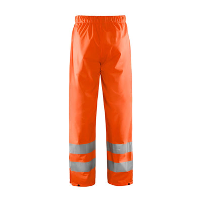 Blaklader 13842000 Hi-Vis Waterproof Rain Trousers Orange Rear #colour_orange
