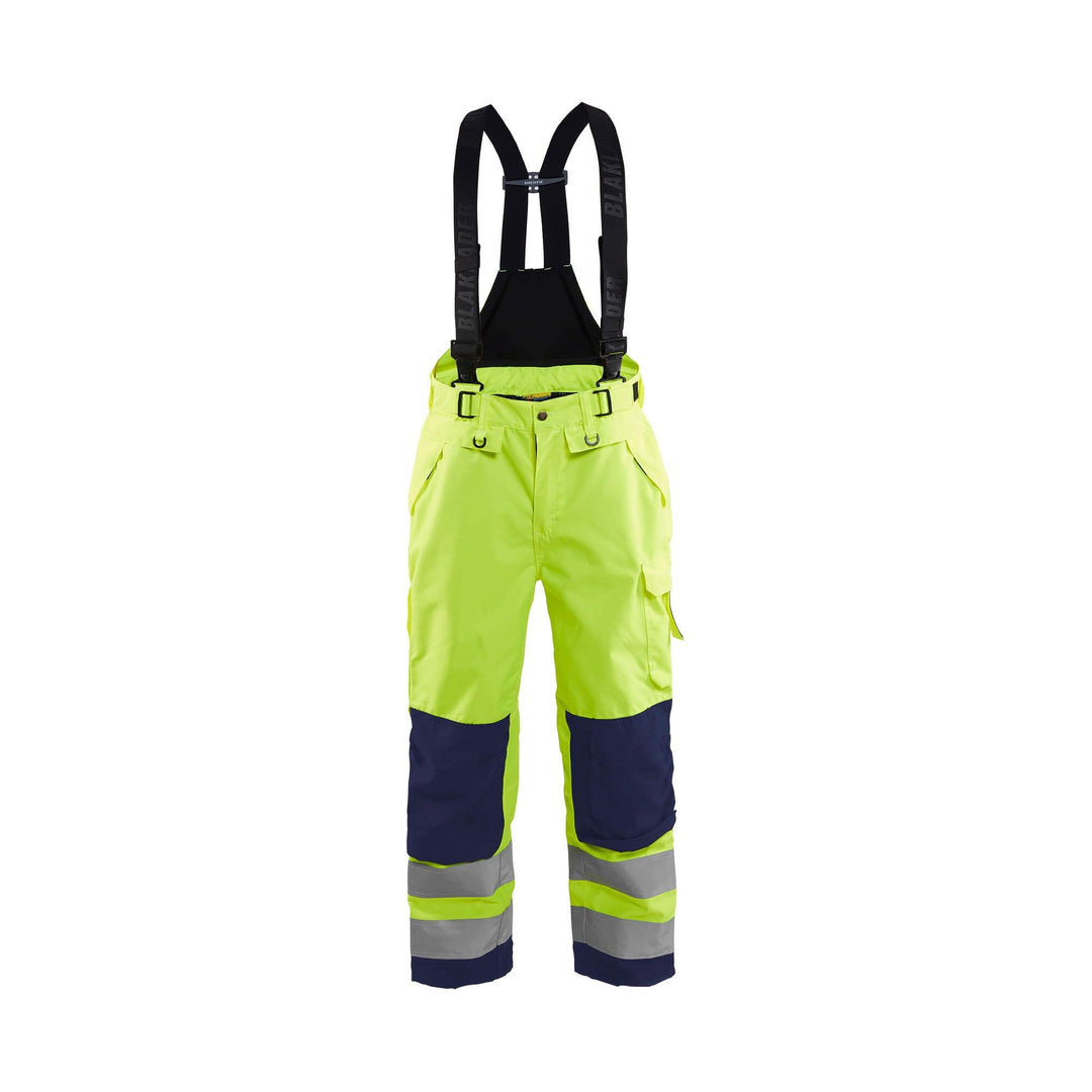 Blaklader 18671977 Hi-Vis Waterproof Trousers Yellow/Navy Blue Main #colour_yellow-navy-blue