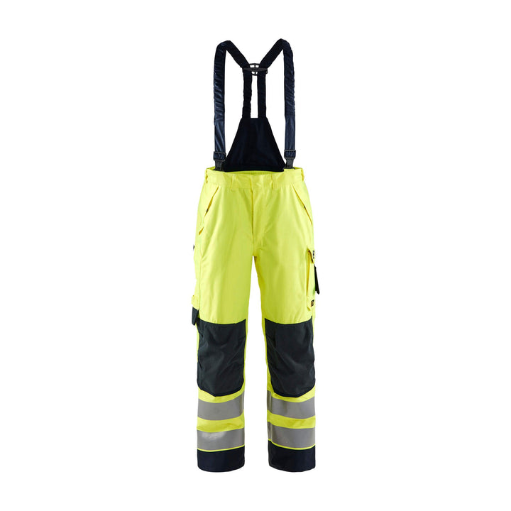 Blaklader 18811532 Hi-Vis Waterproof Trousers Multinorm Yellow/Navy Blue Main #colour_yellow-navy-blue