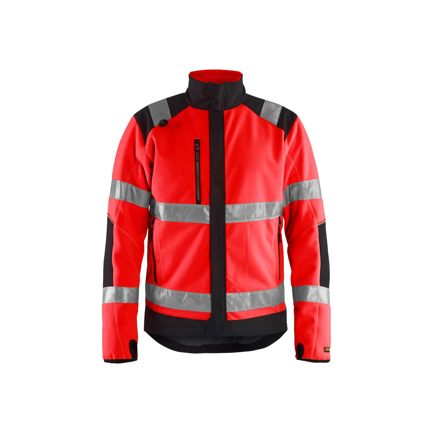 Blaklader 48882524 Hi-Vis Windproof Fleece Jacket Red/Black Main #colour_red-black