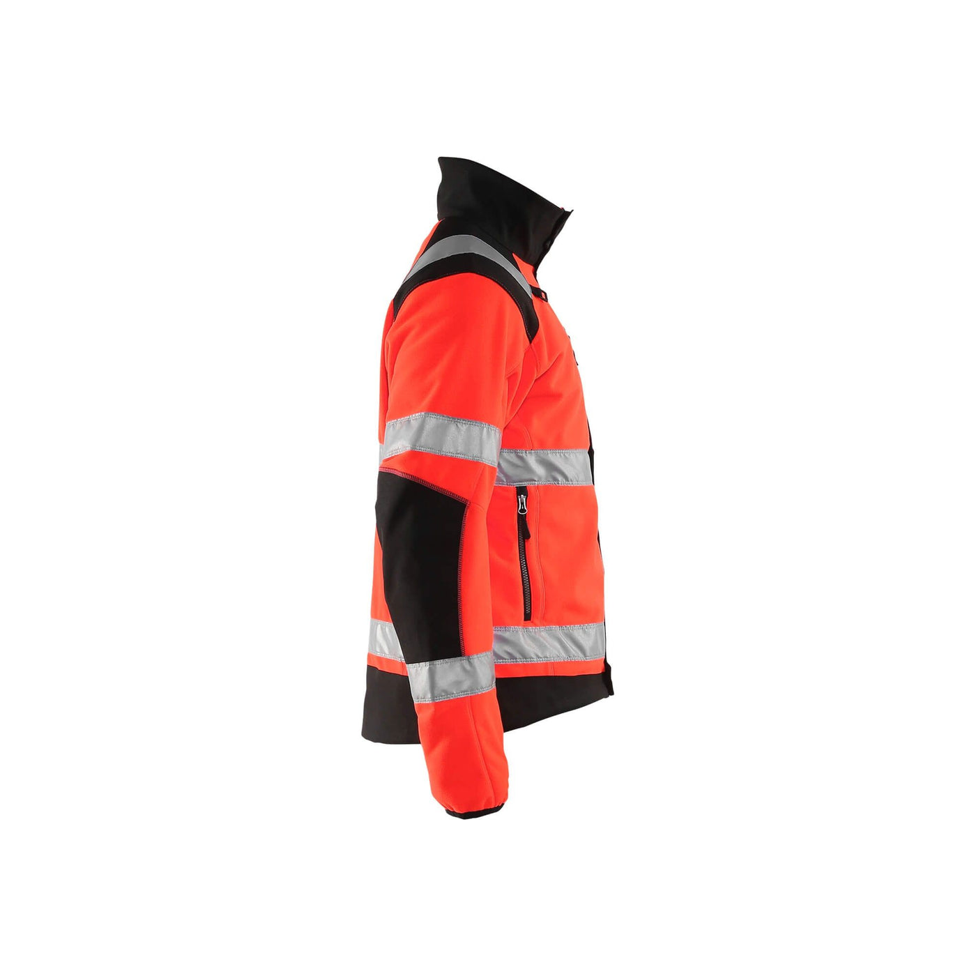 Blaklader 48882524 Hi-Vis Windproof Fleece Jacket Red/Black Right #colour_red-black