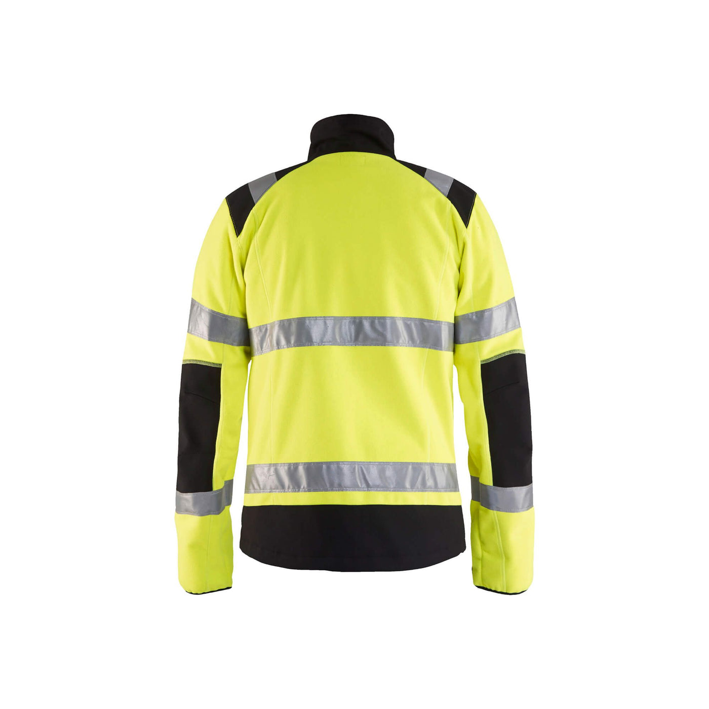 Blaklader 48882524 Hi-Vis Windproof Fleece Jacket Yellow/Black Rear #colour_yellow-black