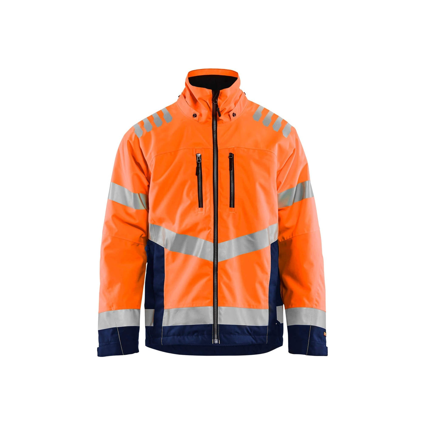 Blaklader 47801977 Hi-Vis Winter Jacket Orange/Navy Blue Main #colour_orange-navy-blue