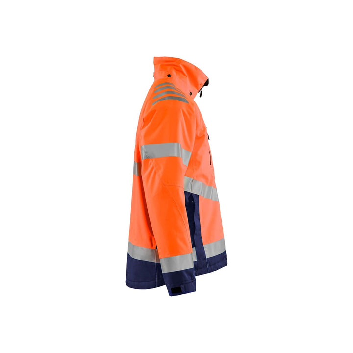 Blaklader 47801977 Hi-Vis Winter Jacket Orange/Navy Blue Right #colour_orange-navy-blue