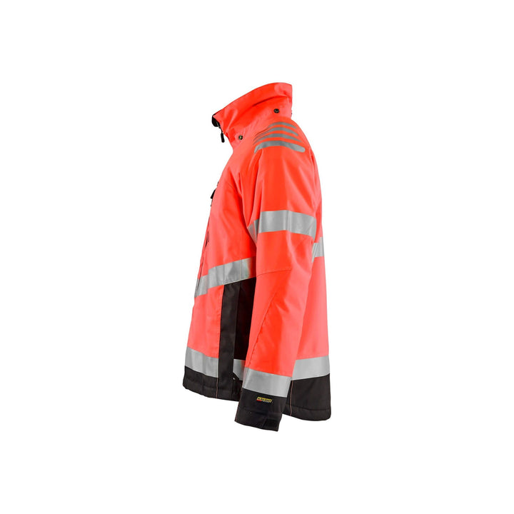 Blaklader 47801977 Hi-Vis Winter Jacket Red/Black Left #colour_red-black