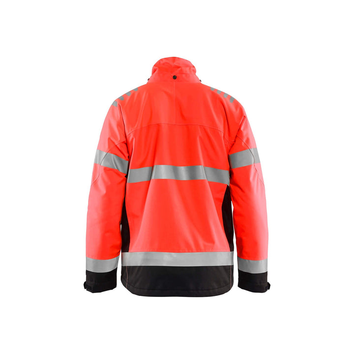 Blaklader 47801977 Hi-Vis Winter Jacket Red/Black Rear #colour_red-black