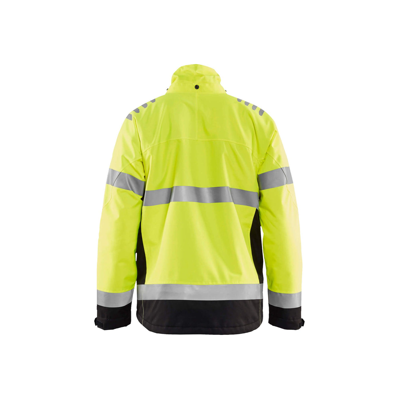 Blaklader 47801977 Hi-Vis Winter Jacket Yellow/Black Rear #colour_yellow-black