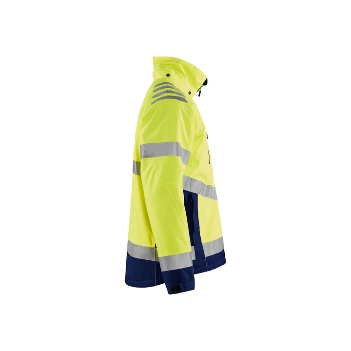 Blaklader 47801977 Hi-Vis Winter Jacket Yellow/Navy Blue Right #colour_yellow-navy-blue