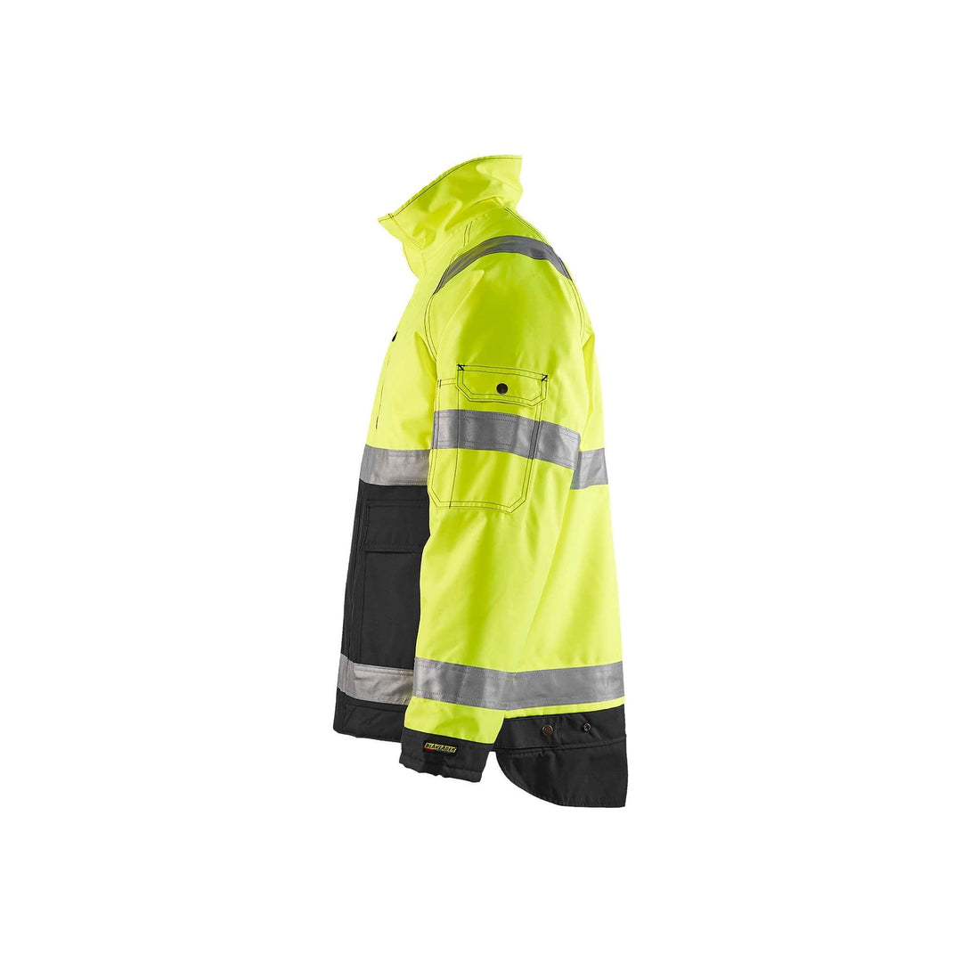 Blaklader 48271977 Hi-Vis Winter Jacket Yellow/Black Left #colour_yellow-black