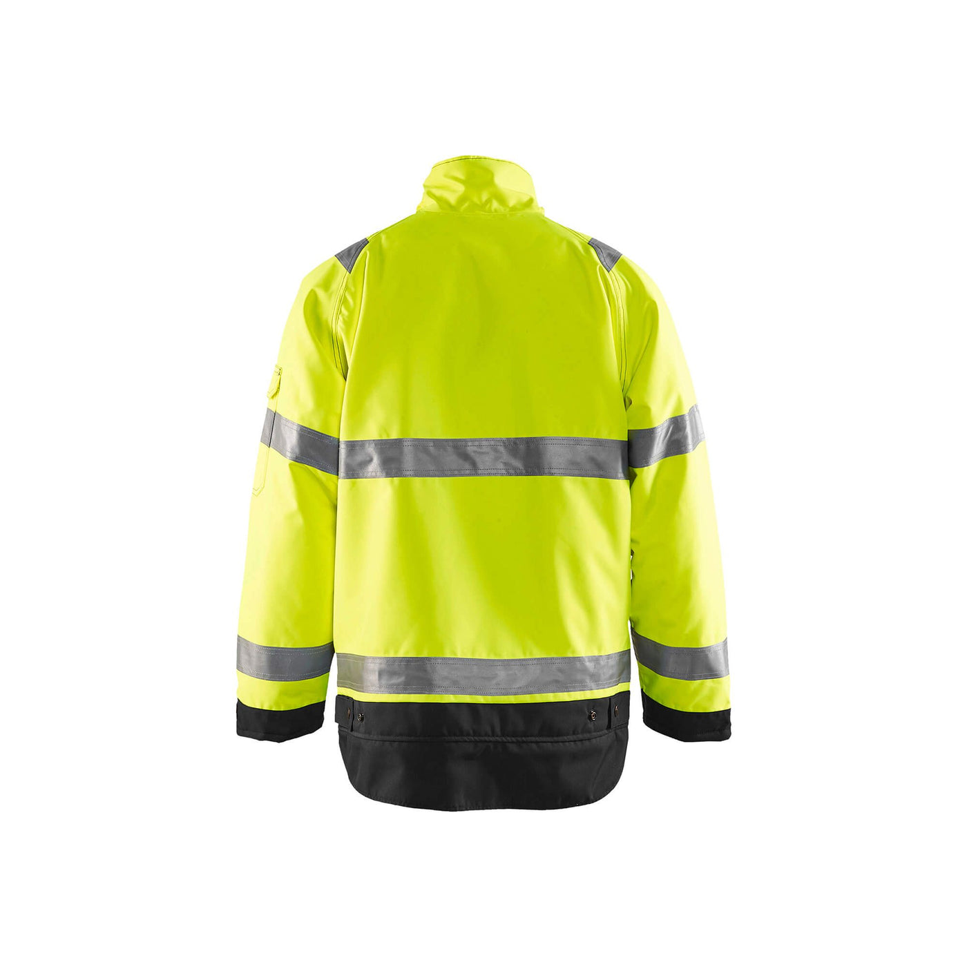 Blaklader 48271977 Hi-Vis Winter Jacket Yellow/Black Rear #colour_yellow-black