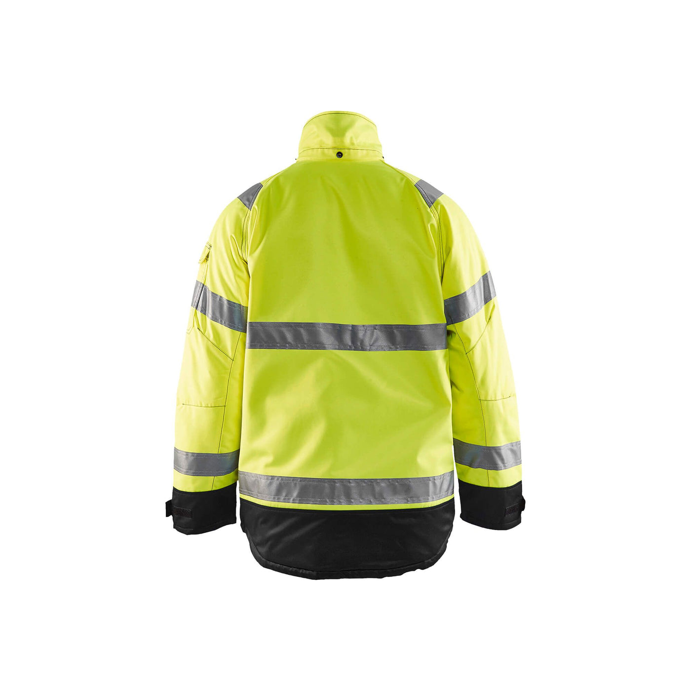 Blaklader 48281900 Hi-Vis Winter Jacket Yellow/Black Rear #colour_yellow-black
