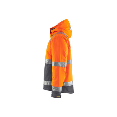 Blaklader 48701987 Hi-Vis Winter Jacket Hi-Vis Orange/Mid Grey Left #colour_hi-vis-orange-mid-grey