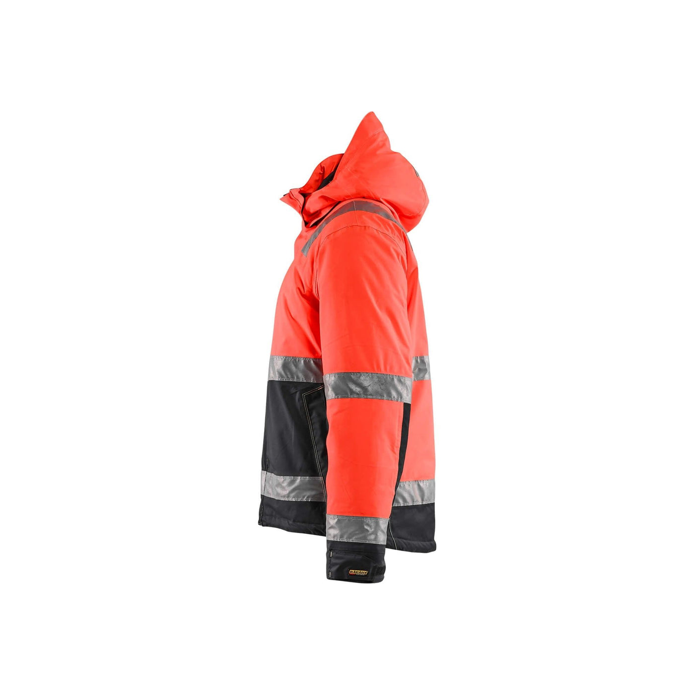 Blaklader 48701987 Hi-Vis Winter Jacket Red/Black Left #colour_red-black