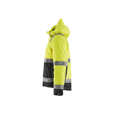 Blaklader 48701987 Hi-Vis Winter Jacket Yellow/Black Left #colour_yellow-black