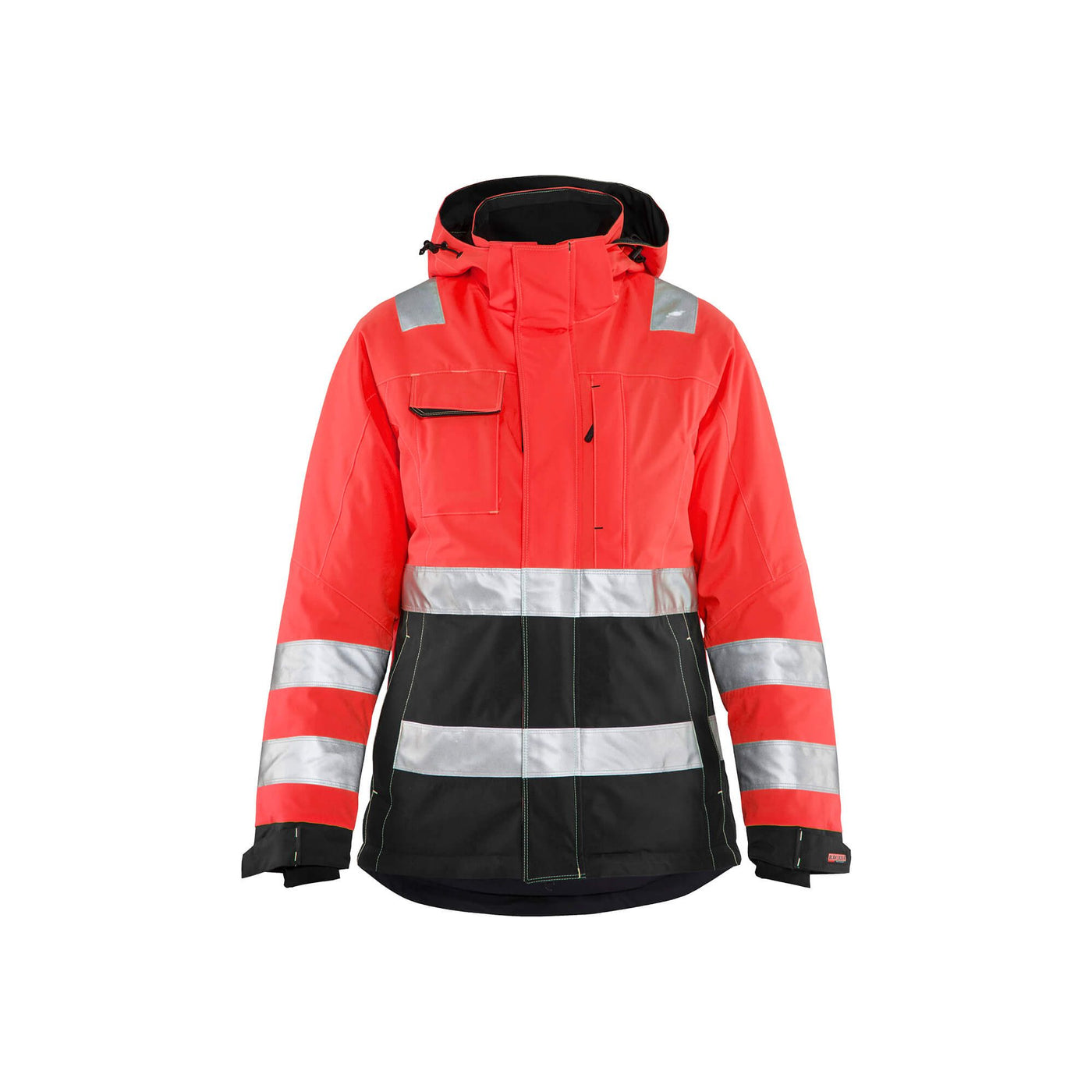 Blaklader 48721987 Hi-Vis Winter Jacket Red/Black Main #colour_red-black