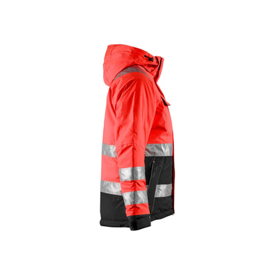 Blaklader 48721987 Hi-Vis Winter Jacket Red/Black Right #colour_red-black
