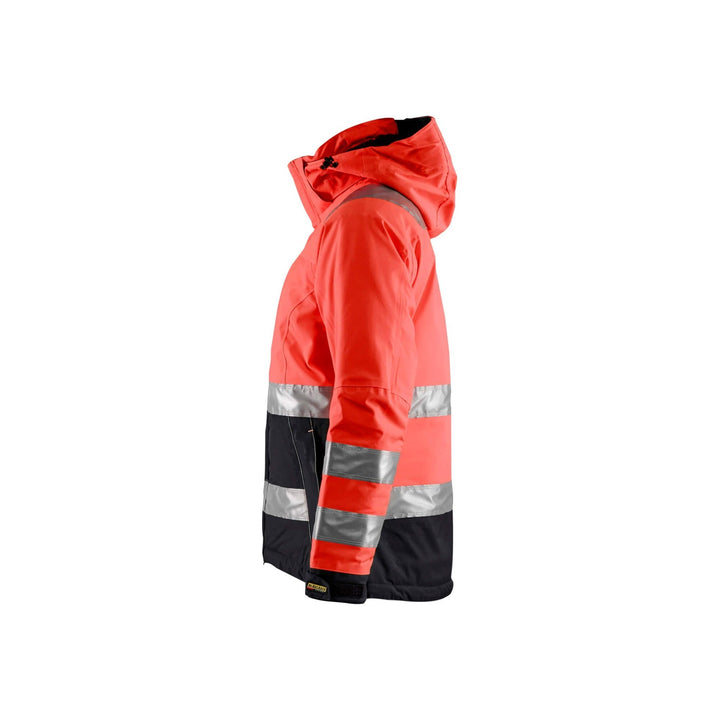 Blaklader 48721987 Hi-Vis Winter Jacket Red/Black Left #colour_red-black