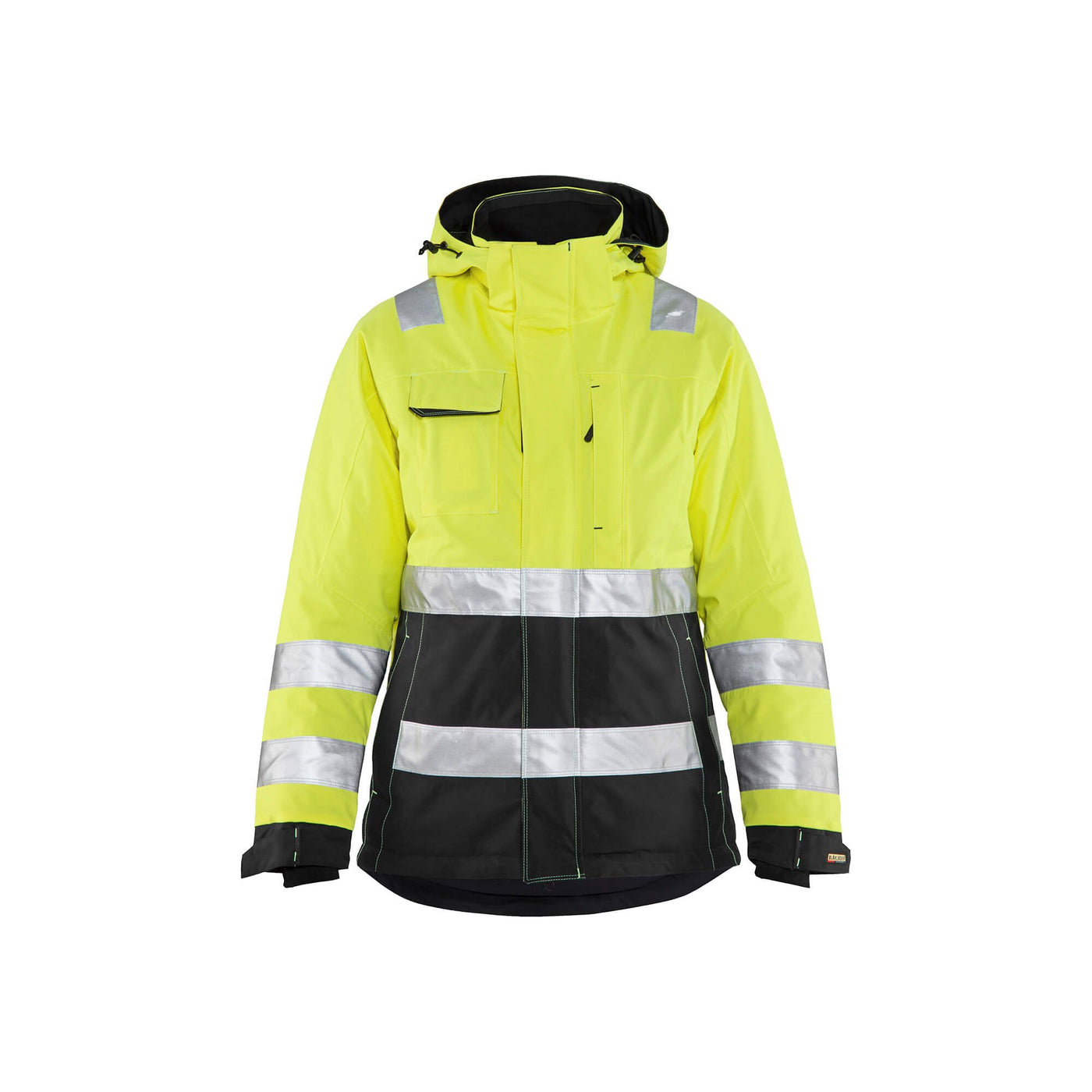Blaklader 48721987 Hi-Vis Winter Jacket Yellow/Black Main #colour_yellow-black