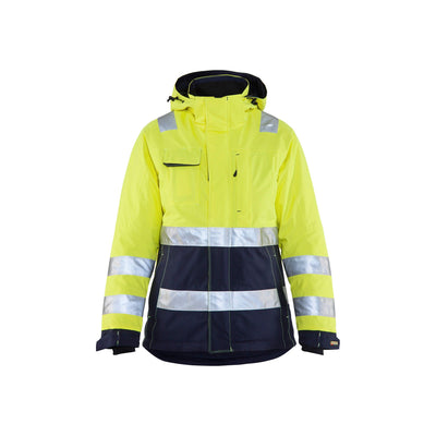 Blaklader 48721987 Hi-Vis Winter Jacket Yellow/Navy Blue Main #colour_yellow-navy-blue