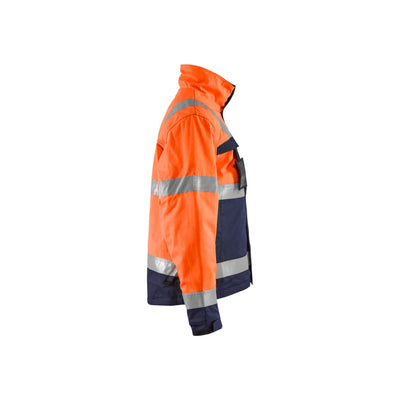 Blaklader 40691513 Hi-Vis Winter Jacket Multinorm Orange/Navy Blue Right #colour_orange-navy-blue