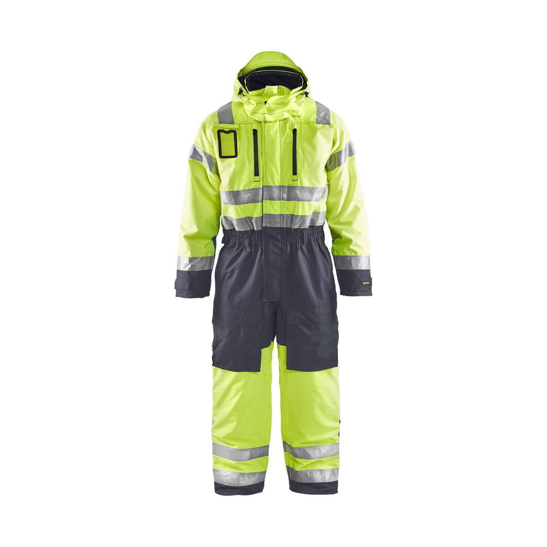 Blaklader 67631977 Hi-Vis Winter Overalls Hi-Vis Yellow/Mid Grey Main #colour_hi-vis-yellow-mid-grey