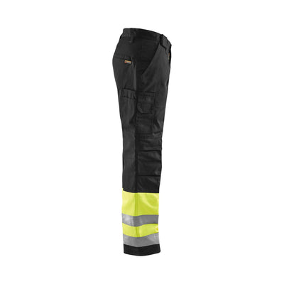 Blaklader 18621811 Hi-Vis Winter Trousers Yellow/Black Right #colour_yellow-black