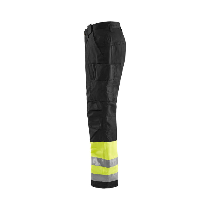 Blaklader 18621811 Hi-Vis Winter Trousers Yellow/Black Left #colour_yellow-black