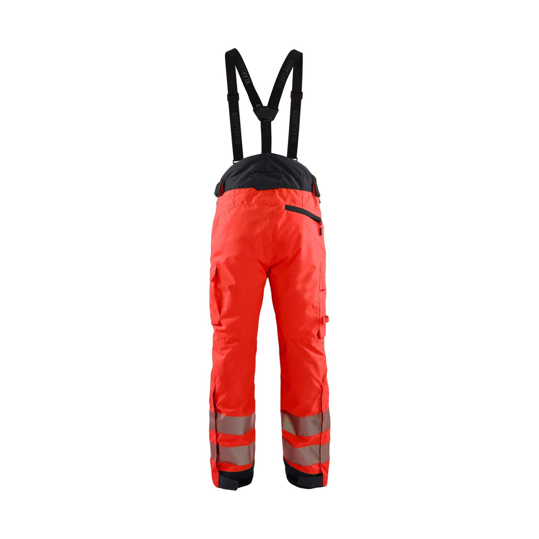 Blaklader 18751977 Hi-Vis Winter Trousers Red/Black Rear #colour_red-black