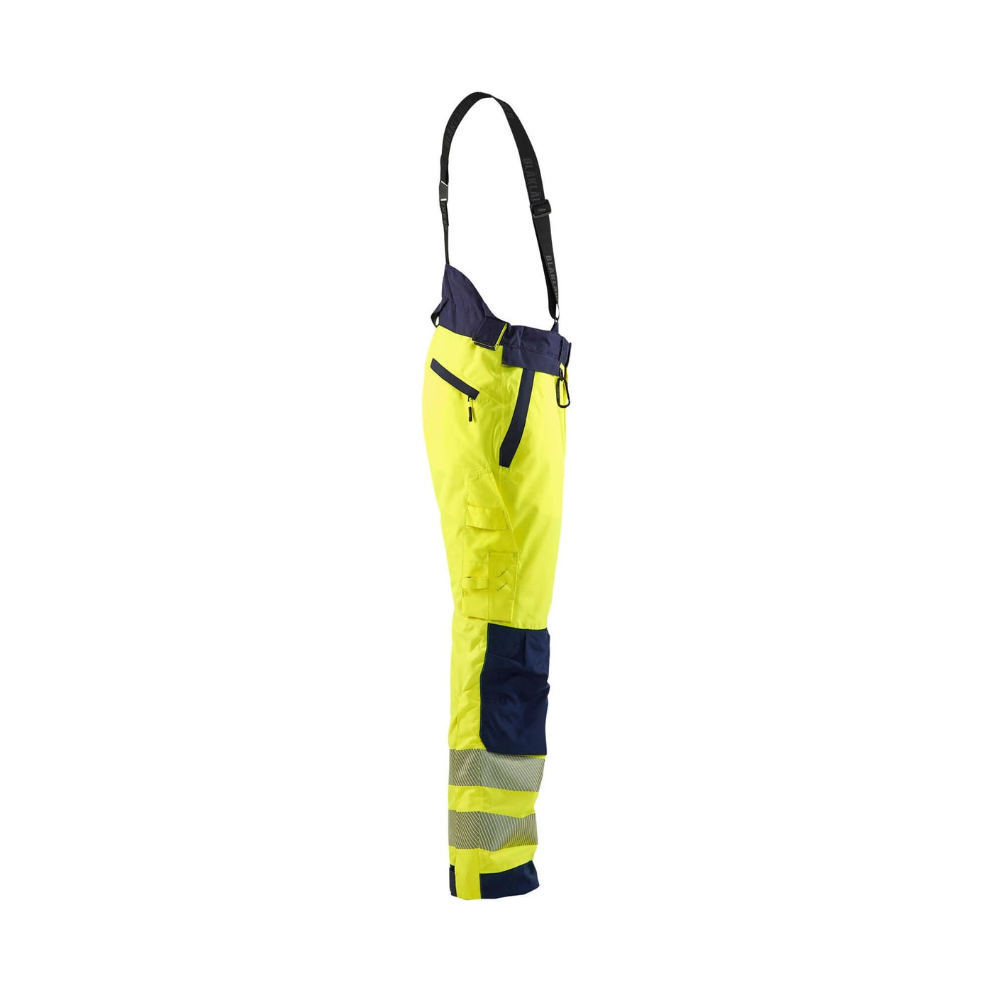 Blaklader 18751977 Hi-Vis Winter Trousers Yellow/Navy Blue Right #colour_yellow-navy-blue