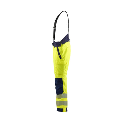 Blaklader 18751977 Hi-Vis Winter Trousers Yellow/Navy Blue Left #colour_yellow-navy-blue