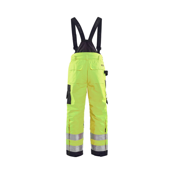 Blaklader 18851977 Hi-Vis Winter Trousers Hi-Vis Yellow/Mid Grey Rear #colour_hi-vis-yellow-mid-grey