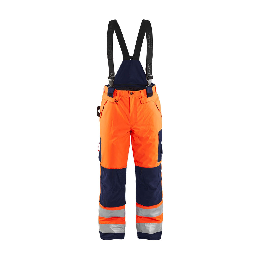 Blaklader 18851977 Hi-Vis Winter Trousers Orange/Navy Blue Main #colour_orange-navy-blue