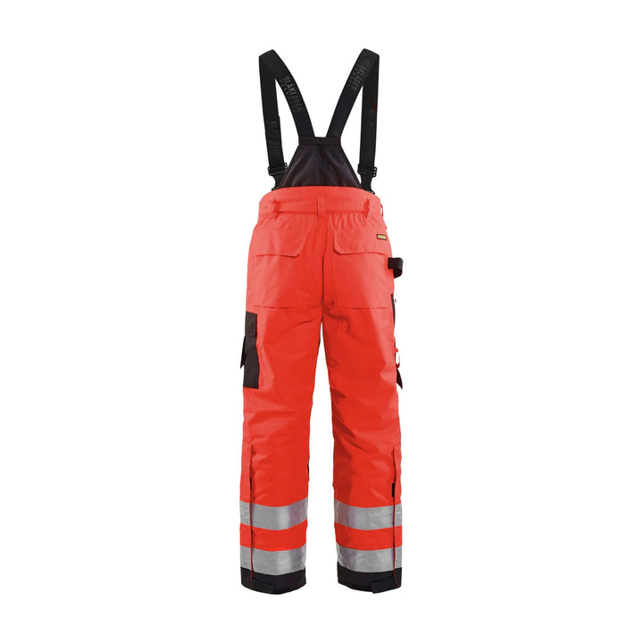 Blaklader 18851977 Hi-Vis Winter Trousers Red/Black Rear #colour_red-black