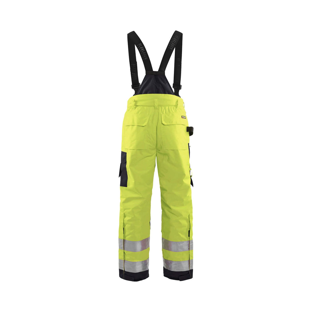 Blaklader 18851977 Hi-Vis Winter Trousers Yellow/Black Rear #colour_yellow-black