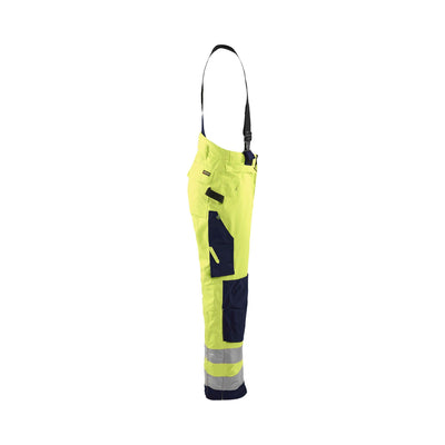 Blaklader 18851977 Hi-Vis Winter Trousers Yellow/Navy Blue Right #colour_yellow-navy-blue